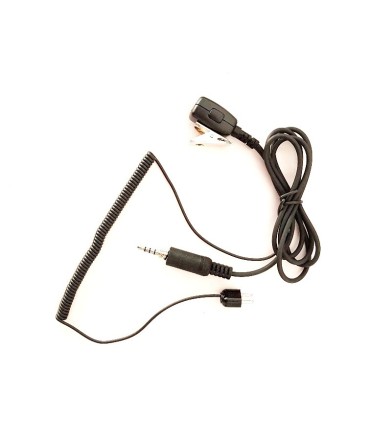 CABLE CAZA SPORTTAC TAMT06/VX JACK ROSCA  HRT MICROFONO CON PTT VERTEX/YAESU