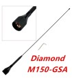 M150-GSA DIAMOND ANTENA VHF DE 1/4 ONDA CON MUELLE Y CONECTOR PL, EN NEGRO