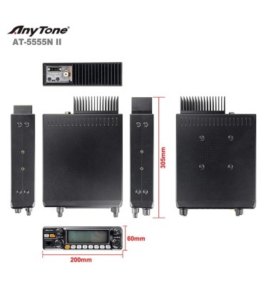 ANYTONE AT-5555N II TRANSCEPTOR ONDA CORTA CON AM/FM/SSB+RECEPCION DE 136 A 174 MHZ+CTCSS Y DCS