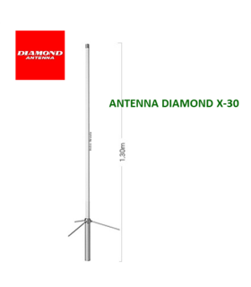 X-30 ANTENA DIAMOND (ORIGINAL - JAPON) BIBANDA VHF/UHF