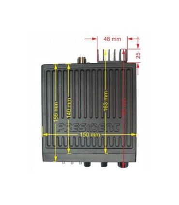 EMISORA DE CB-27 PRESIDENT TAYLOR IV DM ASC 12 / 24 V NUEVA VERSION
