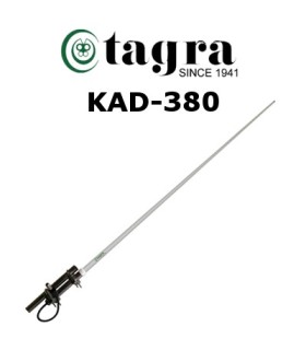 Antena KAD-380 UHF TETRA de TAGRA. Tipo: Doble dipolo colineal. Potencia: 150 W. Longitud: 2650 mm. Peso: 1620 gr. Conector N hembra.