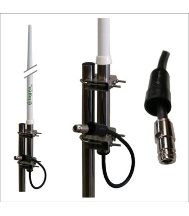 KAD460 Antena profesional UHF colineal de fibra vidrio.Fre. 450-470 Mhz .7,65 dBi